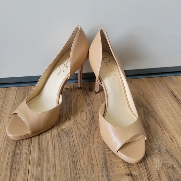 "Brand New" Jessica Simpson D'orsay Beige Leather Pump Size 10 - Picture 10 of 10